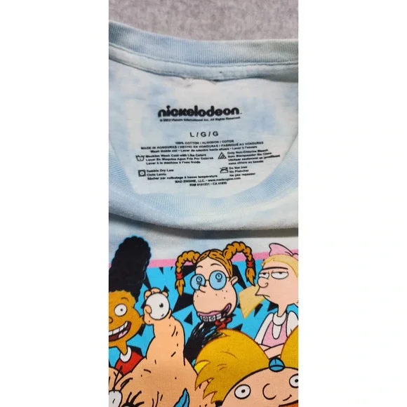 Nickelodeon Rugrats Ren And Stimpy Hey Arnold Crew TV Shows Tie Dye Tee Shirt - Picture 2 of 5